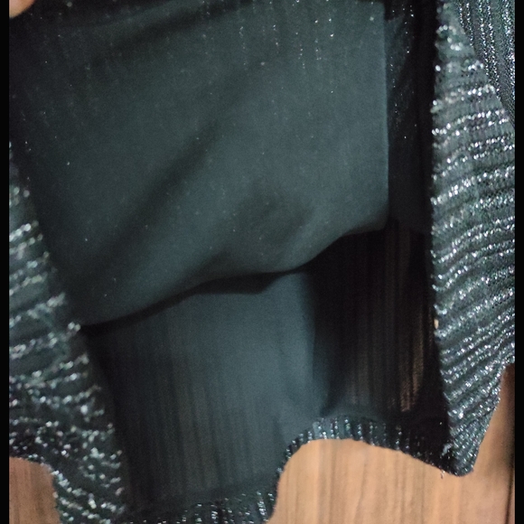 Shimmer High Neck Mesh Top - Picture 5 of 6